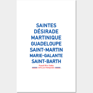 Martinique Guadeloupe Saint-Barth Saint Martin Antilles France French Travel Poster Posters and Art